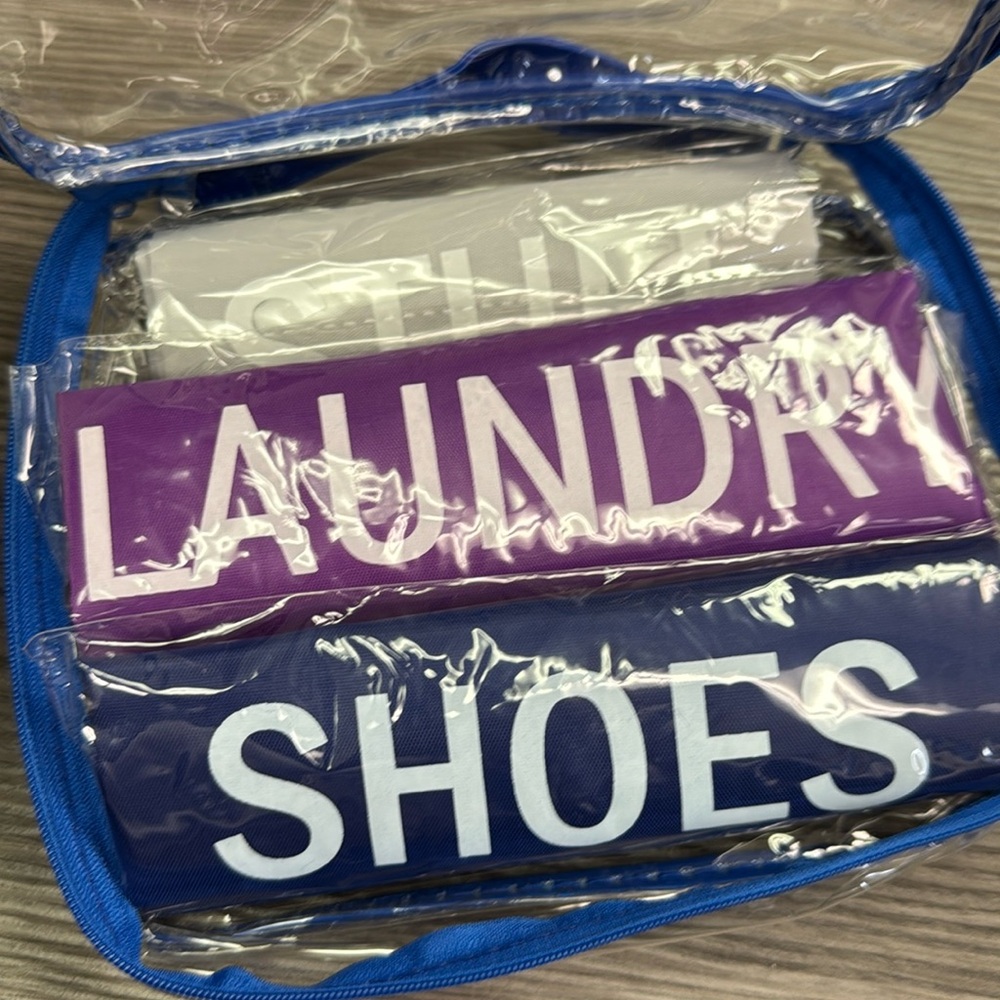 4 piece travel bag set by Gotta Go stuff bag 9 inches shoe bag 12.5 inches